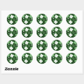 Shamrock, klavertjevier, St. Patrick's Day Ronde Sticker (Vel)