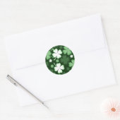 Shamrock, klavertjevier, St. Patrick's Day Ronde Sticker (Envelop)