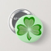 Shamrock-knoopbadge green ronde button 5,7 cm (Voorkant /achterkant)