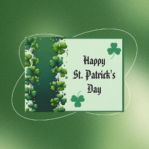 Shamrock Kolom St. Patrick's Dag Briefkaart