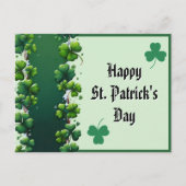 Shamrock Kolom St. Patrick's Dag Briefkaart (Voorkant)