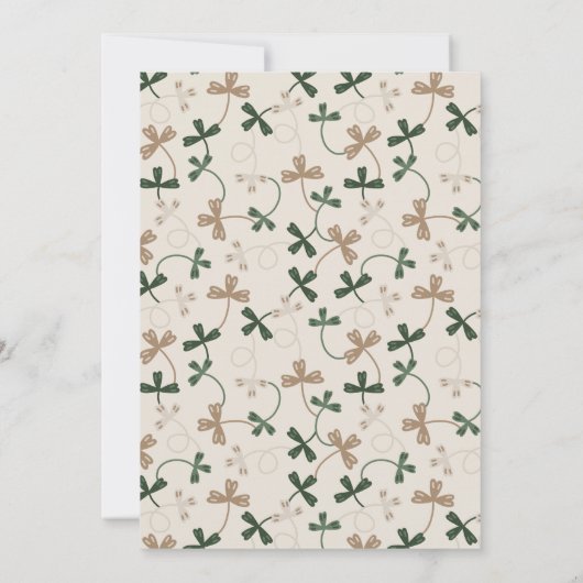 Shamrock koppels vallen in Baby Sprinkle Kaart (Achterkant)