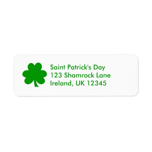 Shamrock Label (Voorkant)