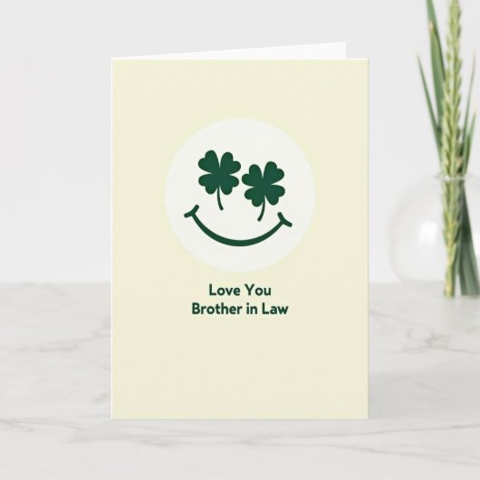 Shamrock Lachende Broer Van Mijn Partner Kaart (Voorkant)