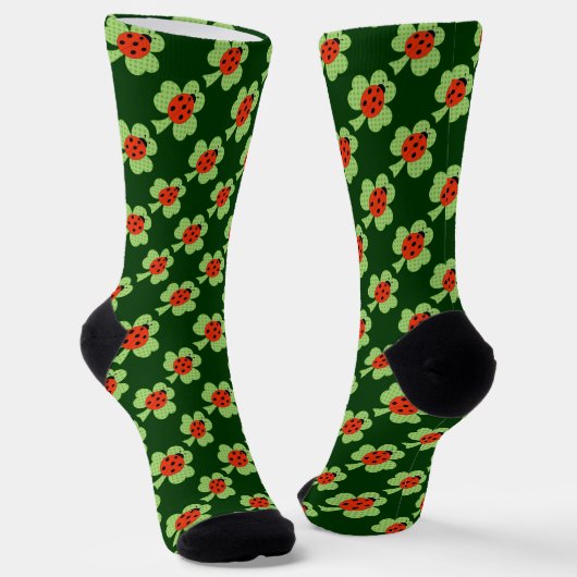 Shamrock Ladybug Polka stipt het patroon van Patri Sokken (Gebogen)