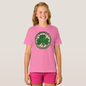 Shamrock Lattice and Celtic Knoins on beige Shirt (Voorkant volledig)