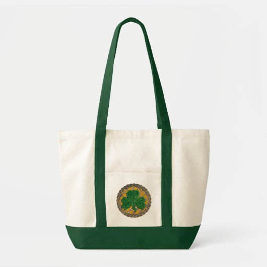 Shamrock, Lattice and Celtic Knoins on Gold Bag Tote Bag (Voorkant)