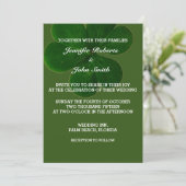 Shamrock Leaf Forest Green Kleurrijke trendy bruil Kaart (Staand voorkant)