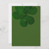Shamrock Leaf Forest Green Kleurrijke trendy bruil Kaart (Achterkant)