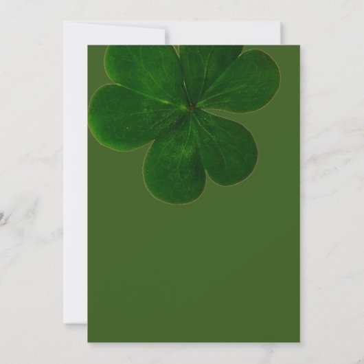 Shamrock Leaf Forest Green Kleurrijke trendy bruil Kaart (Achterkant)