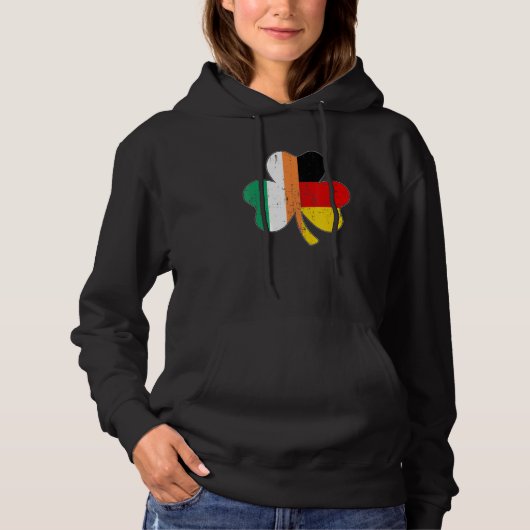 Shamrock leaf irish german flag for St Patricks da Hoodie (Voorkant)
