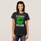 Shamrock Leaf Lucky Charm Blue Heeler Dog St Patri T-shirt (Voorkant volledig)