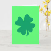 Shamrock Leaf St Patrick's Day Green Irish 2025 Kaart (Gele Bloem)