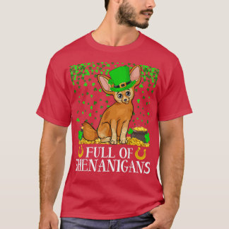 Shamrock Leaf vol van Shenanigans Fennec voor St P T-shirt