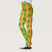 Shamrock Leaves reen Glitter St Patricks Day Ombre Leggings (Links)