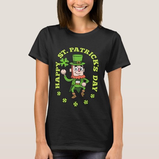 Shamrock Leprechaun Happy St Patricks Day 3 T-shirt (Voorkant)