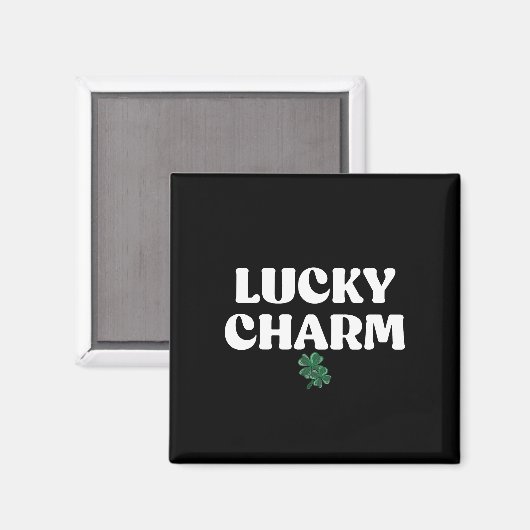 Shamrock Leprechaun Lucky Charm St. Patrick's Day Magneet (Voorkant / Achterkant)