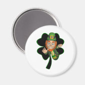 Shamrock Leprechaun Magneet (Voorkant / Achterkant)
