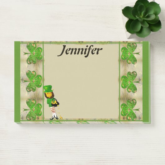 Shamrock Leprechaun Post-It Opmerkingen Post-it® Notes (Kantoor)