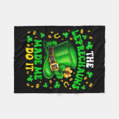 Shamrock Leprechauns Made Me Do It St Patrick's Da Fleece Deken (Voorkant (Horizontaal))