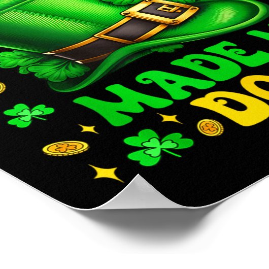 Shamrock Leprechauns Made Me Do It St Patrick's Da Poster (Hoek)