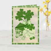 Shamrock Letter Kaart (Gele Bloem)