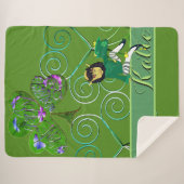 Shamrock Letters & Leprechaun Sherpa Deken (Voorkant (horizontaal))