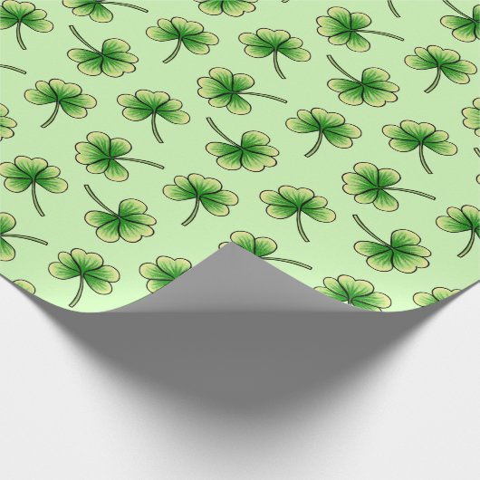 Shamrock Light Green St Patrick's Day Cadeaupapier (Hoek)
