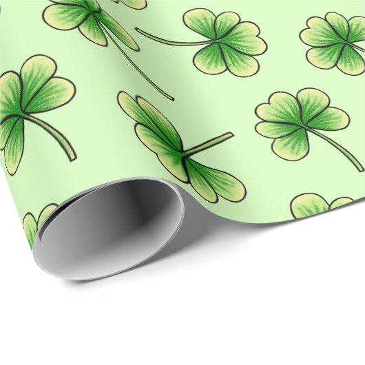 Shamrock Light Green St Patrick's Day Cadeaupapier (Rol Hoek)