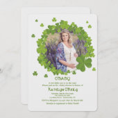 Shamrock Lijst Fotouitnodiging Kaart (Voorkant / Achterkant)