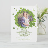 Shamrock Lijst Fotouitnodiging Kaart (Staand voorkant)