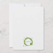 Shamrock Lijst Fotouitnodiging Kaart (Achterkant)