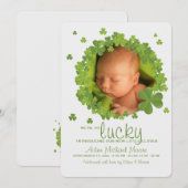 Shamrock Lijst Invitation Aankondiging (Voorkant / Achterkant)