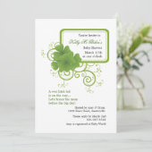 Shamrock Lijst Invitation Kaart (Staand voorkant)