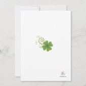 Shamrock Lijst Invitation Kaart (Achterkant)