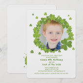 Shamrock Lijst Invitation Kaart (Voorkant / Achterkant)