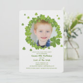 Shamrock Lijst Invitation Kaart (Staand voorkant)