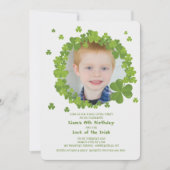 Shamrock Lijst Invitation Kaart (Voorkant)
