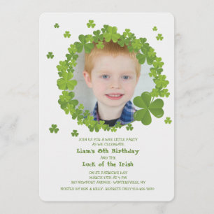 Shamrock Lijst Invitation Kaart