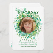 Shamrock Lijst Invitation Kaart (Voorkant / Achterkant)