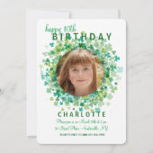 Shamrock Lijst Invitation Kaart (Voorkant)