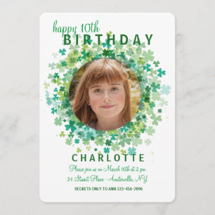 Shamrock Lijst Invitation Kaart