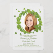 Shamrock Lijst Invitation Kaart (Voorkant / Achterkant)