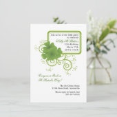 Shamrock Lijst Invitation Kaart (Staand voorkant)