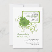 Shamrock Lijst Invitation Kaart (Voorkant)