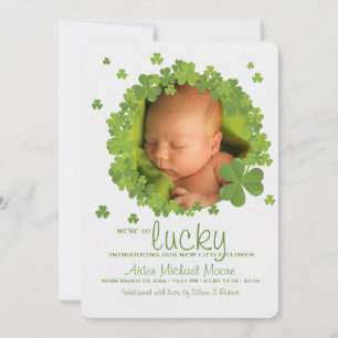 Shamrock Lijst Invitation Kaart