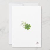 Shamrock Lijst Photo Invitation Kaart (Achterkant)