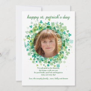 Shamrock Lijst St. Patrick's Day Card Kaart