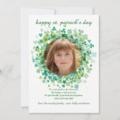 Shamrock Lijst St. Patrick's Day Card Kaart (Voorkant)