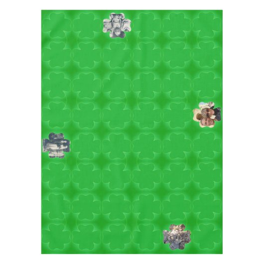 Shamrock Lijsten 4 foto's Tafelkleed (Voorkant)